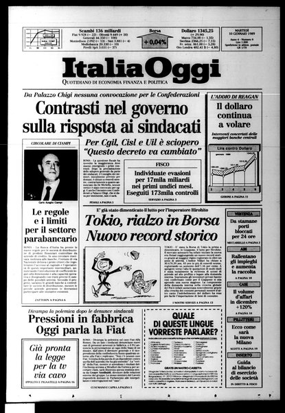 Italia oggi : quotidiano di economia finanza e politica